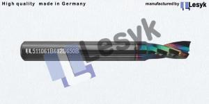 TC milling bit ø 6,0 - 12 mm up cut Z1  coated C2 - balanced